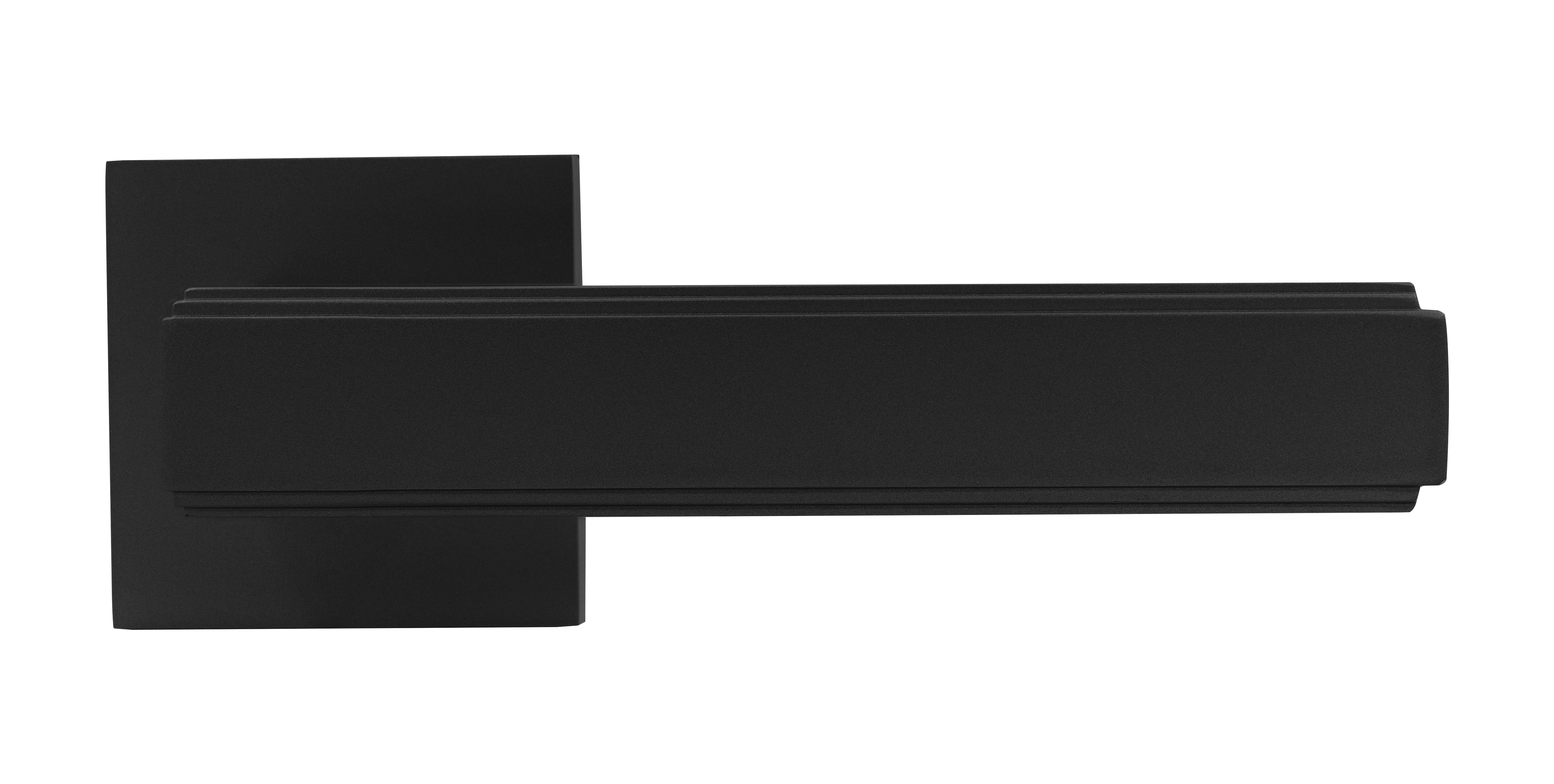 Ручка дверная MH-64-S6 BL STEPS на квадратной розетке 6 мм, цвет черный фото 2 Ручка дверная MH-64-S6 BL STEPS на квадратной розетке 6 мм, цвет черный фото купить в Хабаровске