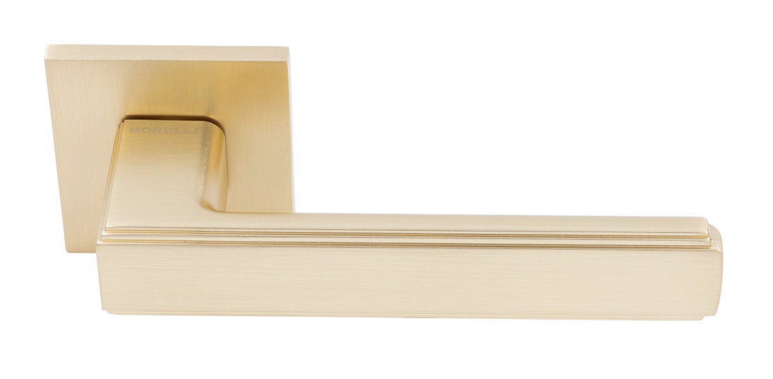 Ручка дверная MH-64-S6 MSG STEPS на квадратной розетке 6 мм, цвет матовое сатинированное золото фото 1 Ручка дверная MH-64-S6 MSG STEPS на квадратной розетке 6 мм, цвет матовое сатинированное золото фото купить Хабаровск