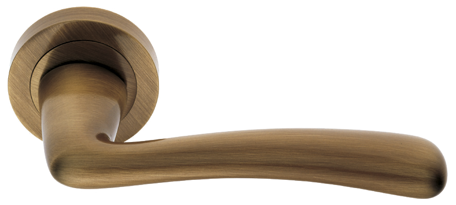 Ручка дверная COCKATOO R2 BGO раздельная на круглой розетке, цвет - матовая бронза фото купить в Хабаровске