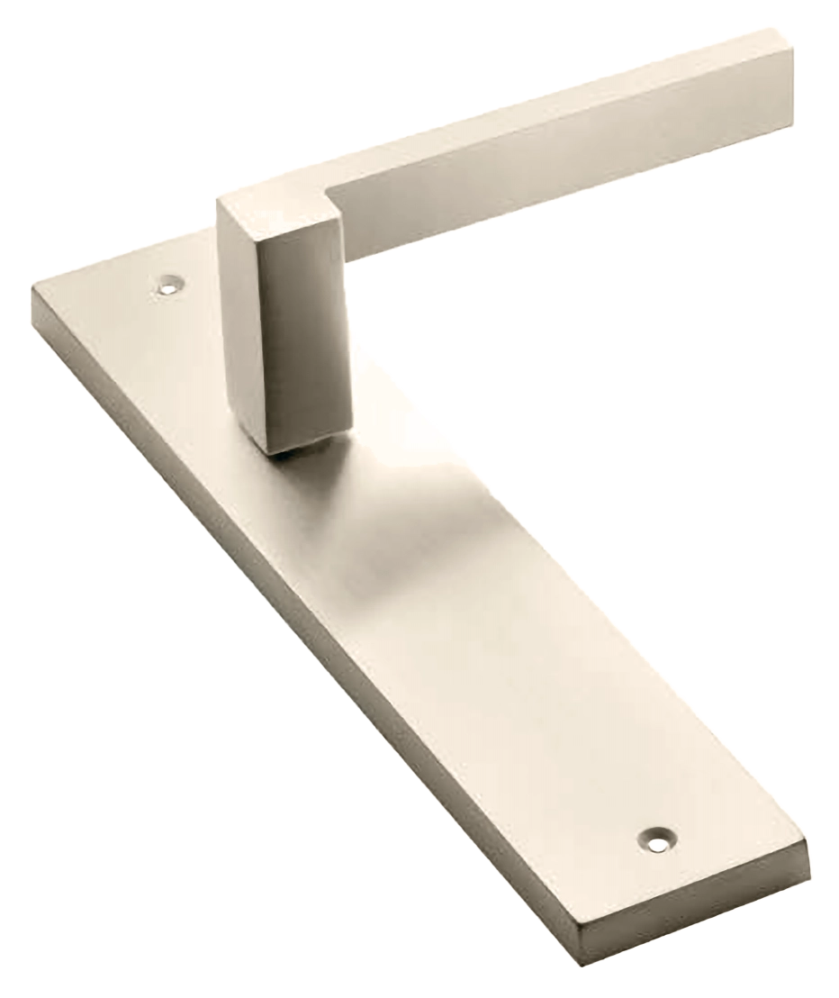 Ручка дверная на планке STONE PL NIS, цвет матовый никель, латунь фото купить в Хабаровске