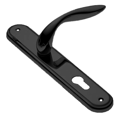 Ручка дверная на планке LEON PL NERO, цвет черный, латунь фото купить в Хабаровске