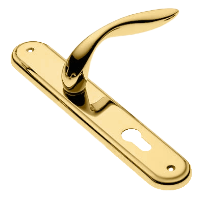 Ручка дверная на планке LEON PL OTL, цвет золото, латунь фото купить в Хабаровске