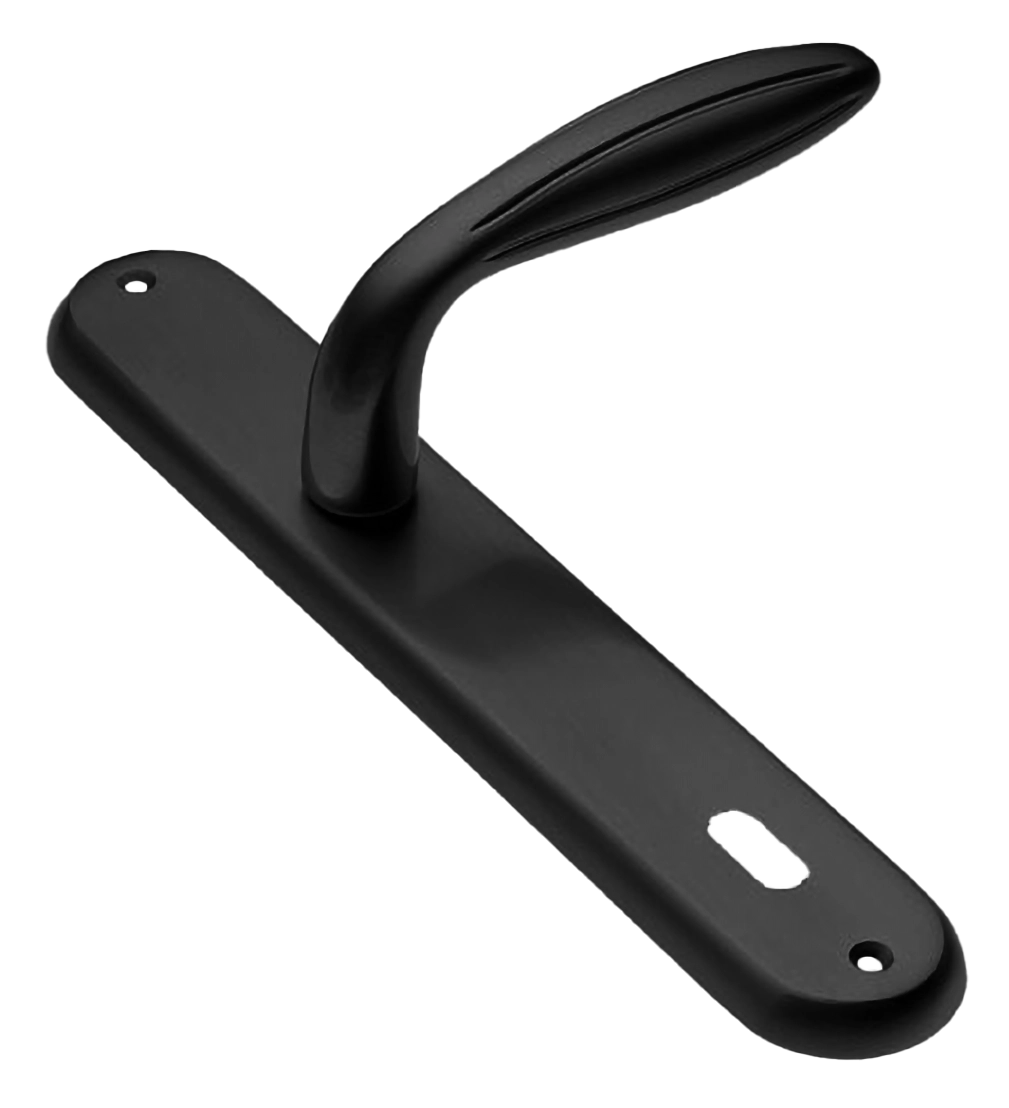 Ручка дверная на планке BUD PL NERO, цвет черный, латунь фото купить в Хабаровске