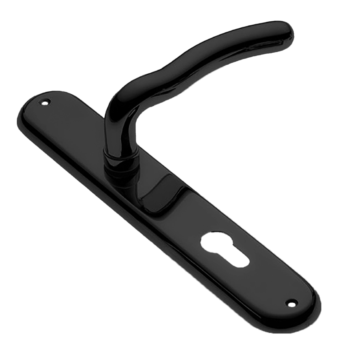 Ручка дверная на планке SNAKE PL NERO, цвет черный, латунь фото купить в Хабаровске