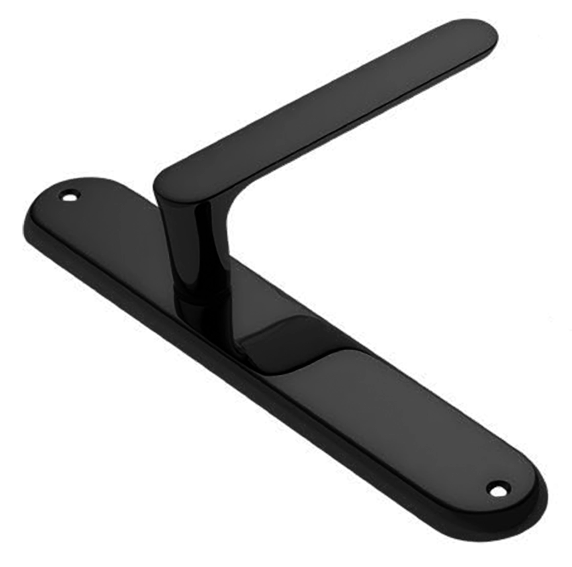 Ручка дверная на планке LE BOAT PL NERO, цвет черный, латунь фото купить в Хабаровске