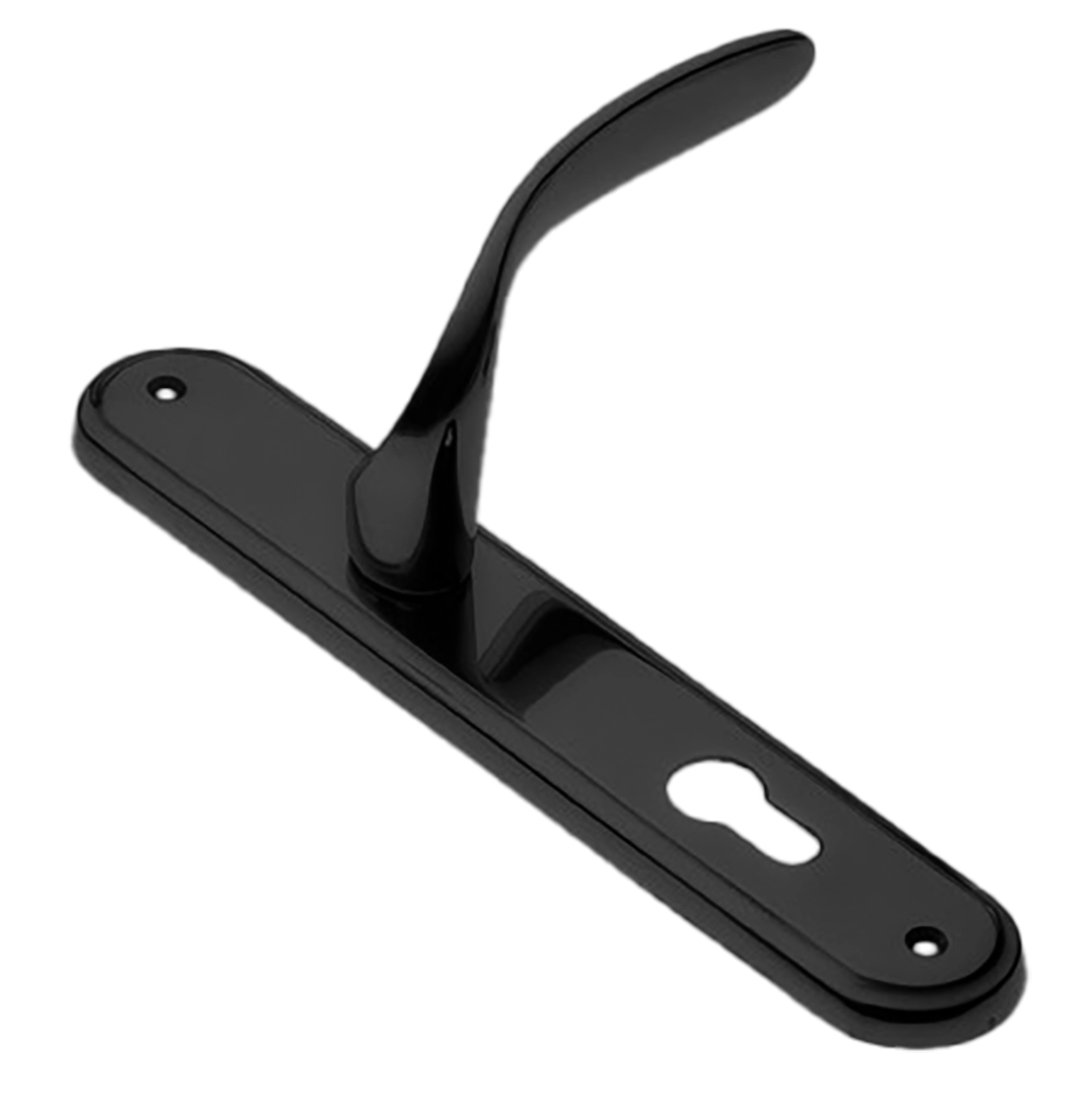 Ручка дверная на планке COBRA PL NERO, цвет черный, латунь фото купить в Хабаровске