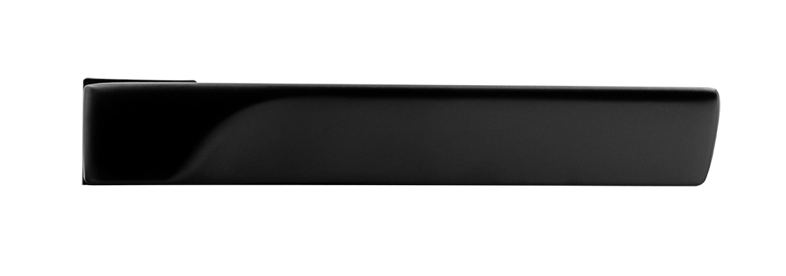 Ручка дверная FIORD-SM NERO-ST, с невидимой квадратной розеткой, цвет черный soft-touch, ЦАМ фото купить в Хабаровске