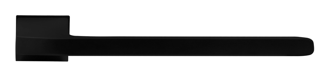 Ручка дверная SPUTNIK-SM NERO-ST с невидимой квадратной розеткой, цвет черный soft-touch, ЦАМ фото купить в Хабаровске