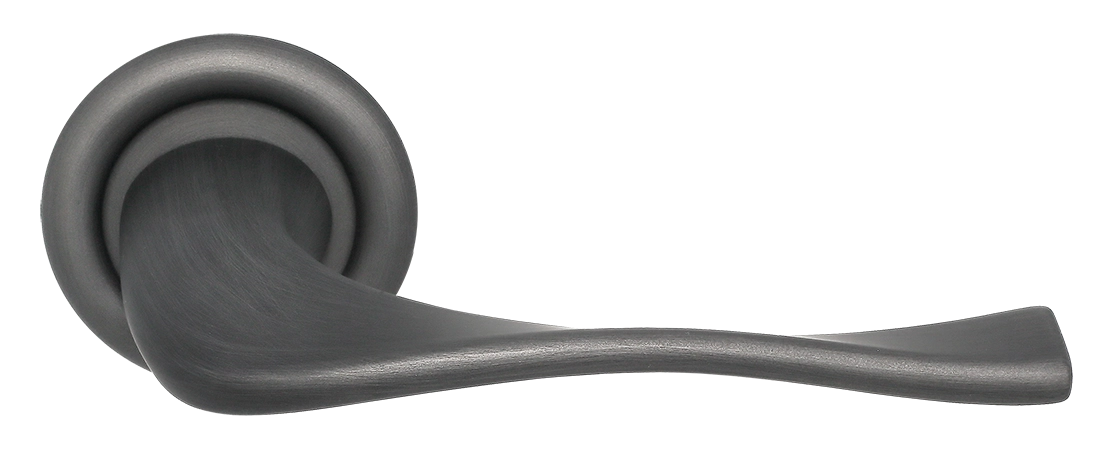 Ручка дверная SKYSCRAPER R7 SST на круглой розетке, цвет Летняя гроза/Summer Storm фото фурнитура Хабаровск