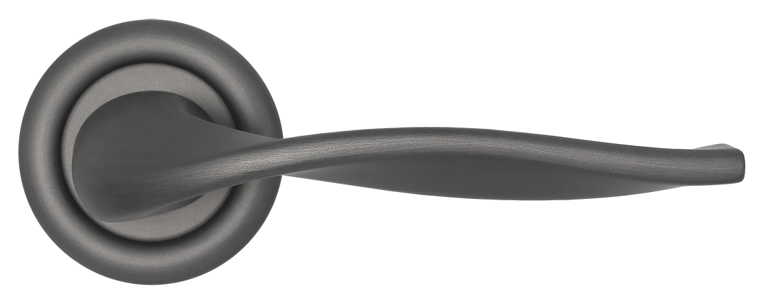 Ручка дверная SKYSCRAPER R7 SST на круглой розетке, цвет Летняя гроза/Summer Storm фото morelli Хабаровск