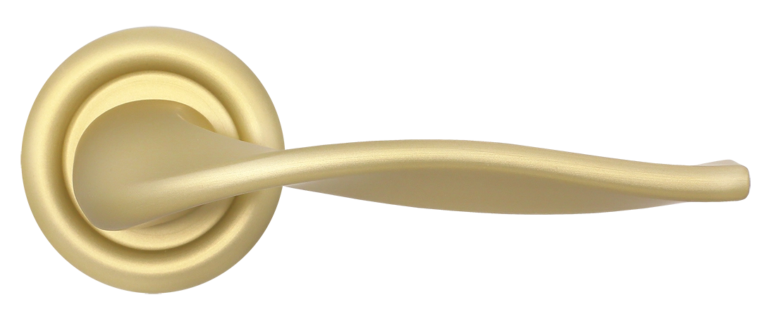 Ручка дверная SKYSCRAPER R7 AH на круглой розетке, цвет Осенний мёд/Autumn Honey фото купить в Хабаровске