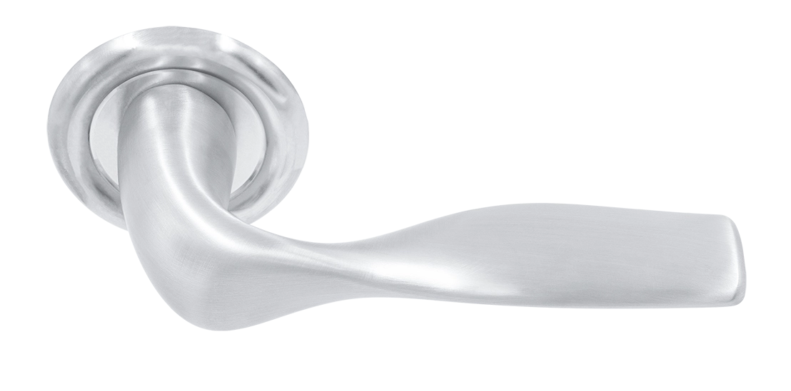 Ручка дверная LVB R7 WF на круглой розетке, цвет Зимняя стужа/Winter Frost фото купить Хабаровск