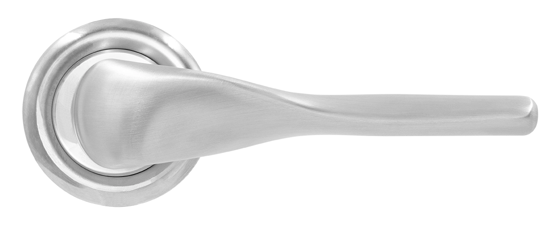 Ручка дверная LVB R7 WF на круглой розетке, цвет Зимняя стужа/Winter Frost фото купить в Хабаровске