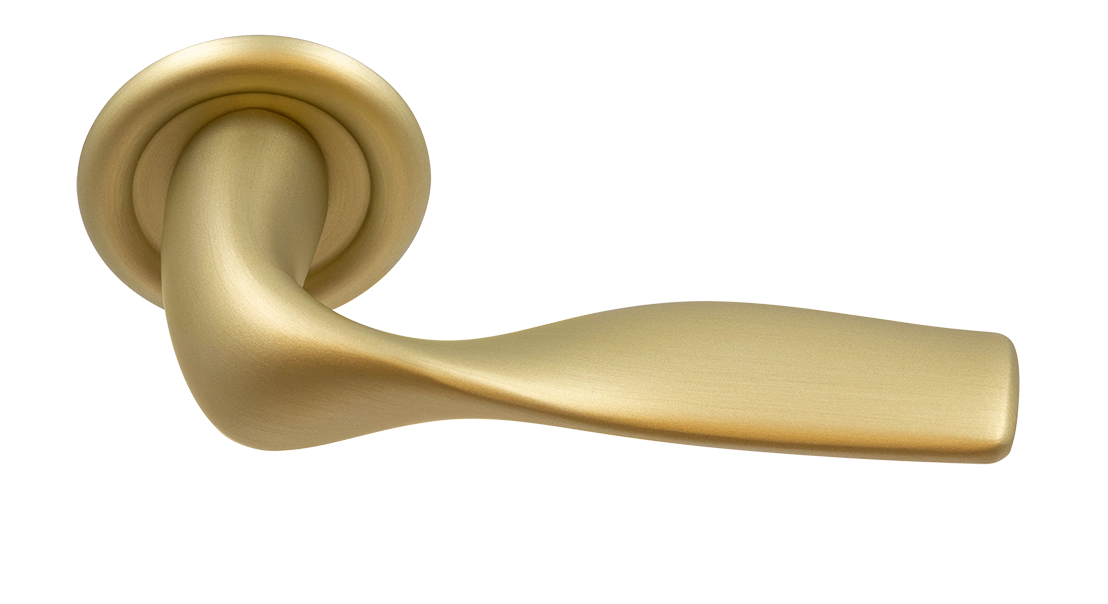 Ручка дверная LVB R7 AH на круглой розетке, цвет Осенний мёд/Autumn Honey фото купить Хабаровск