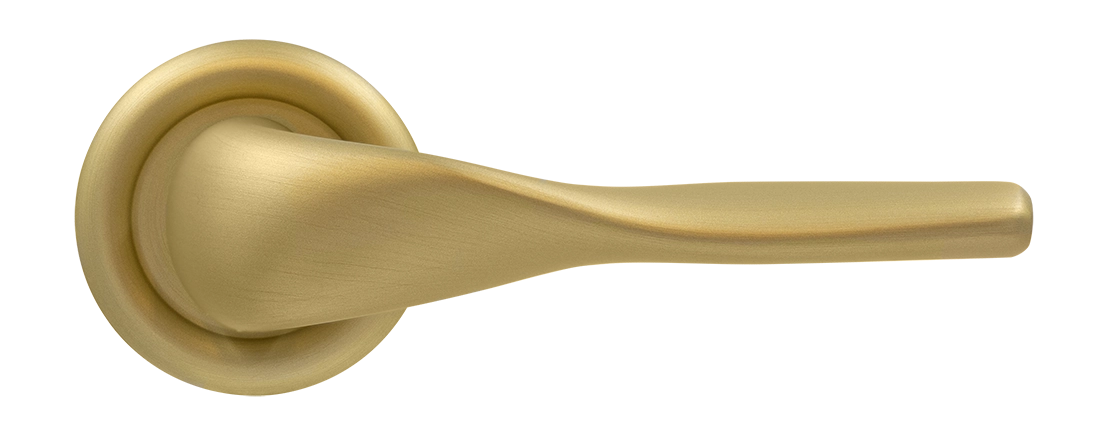 Ручка дверная LVB R7 AH на круглой розетке, цвет Осенний мёд/Autumn Honey фото купить в Хабаровске