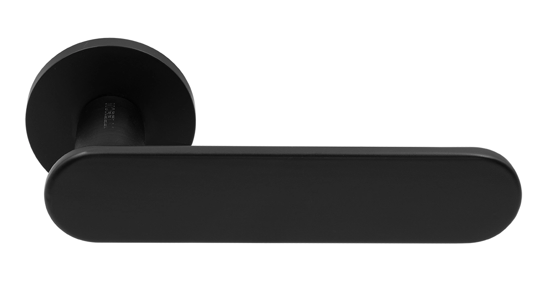 Ручка дверная MH-65-R6 R6 SEMPIONE BL на круглой розетке, цвет черный фото купить Хабаровск