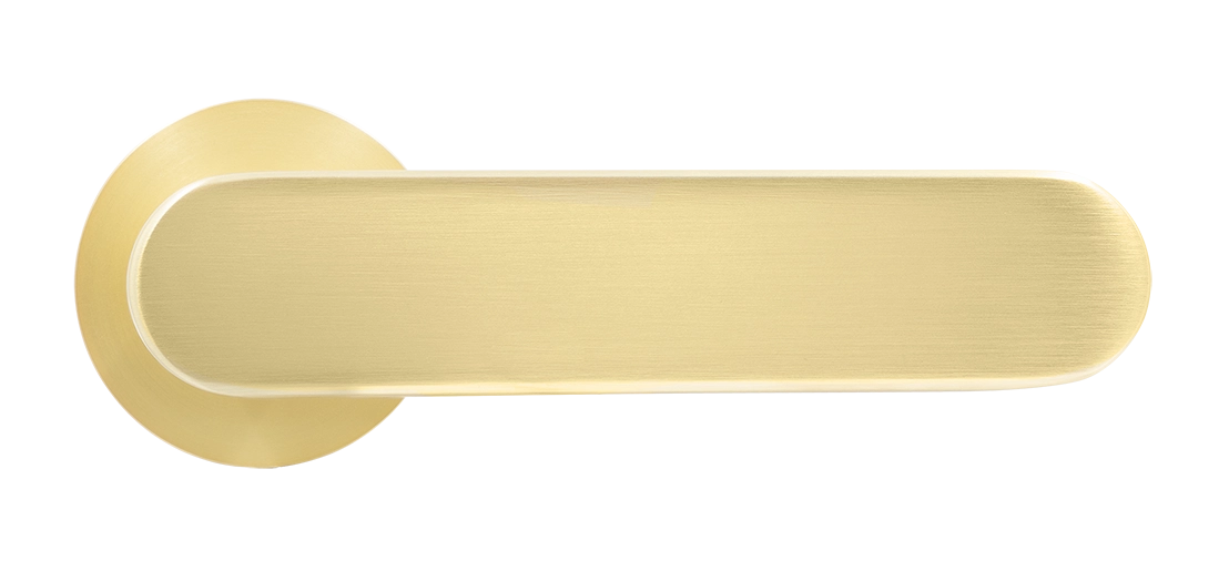 Ручка дверная MH-65-R6 SEMPIONE MSG на круглой розетке, цвет матовое сатинированное золото фото купить в Хабаровске