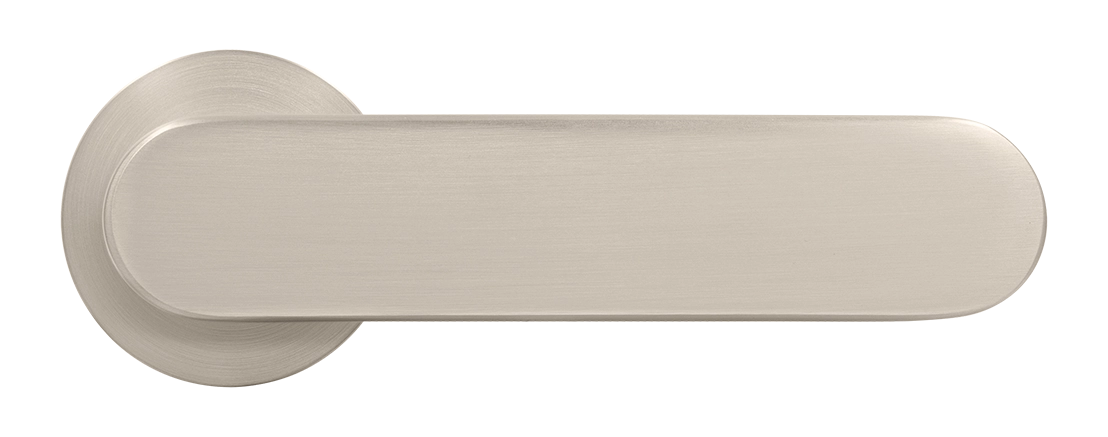 Ручка дверная MH-65-R6 SEMPIONE MSN на круглой розетке, цвет матовый сатинированный никель фото купить в Хабаровске