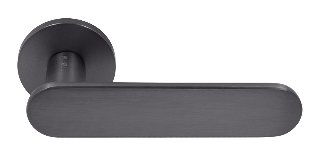 Ручка дверная MH-65-R6 R6 SEMPIONE GR на круглой розетке, цвет графит фото купить Хабаровск