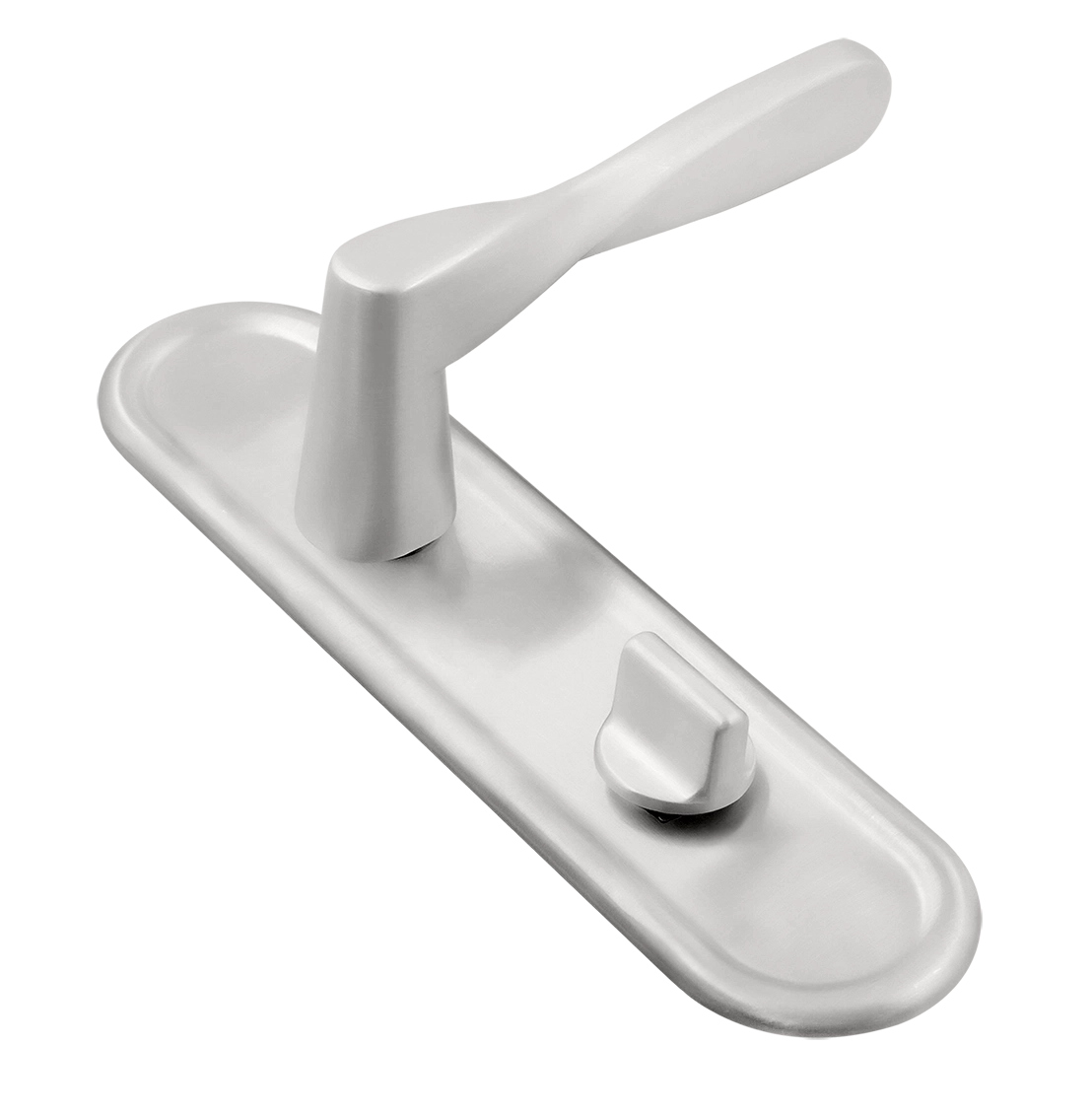 Ручка дверная THE OLYMPICS PLR WC SSW на планке под сантехническую завертку, цвет Стокгольмский снегопад/Stockholm Snowfall фото купить Хабаровск