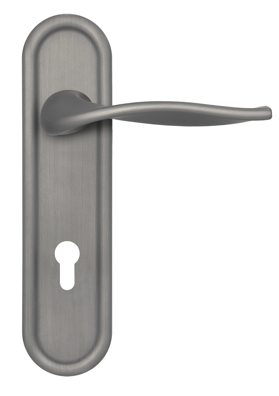 Ручка дверная SKYSCRAPER PLR KH WF на планке под ключевой цилиндр, цвет Зимняя стужа/Winter Frost фото купить Хабаровск