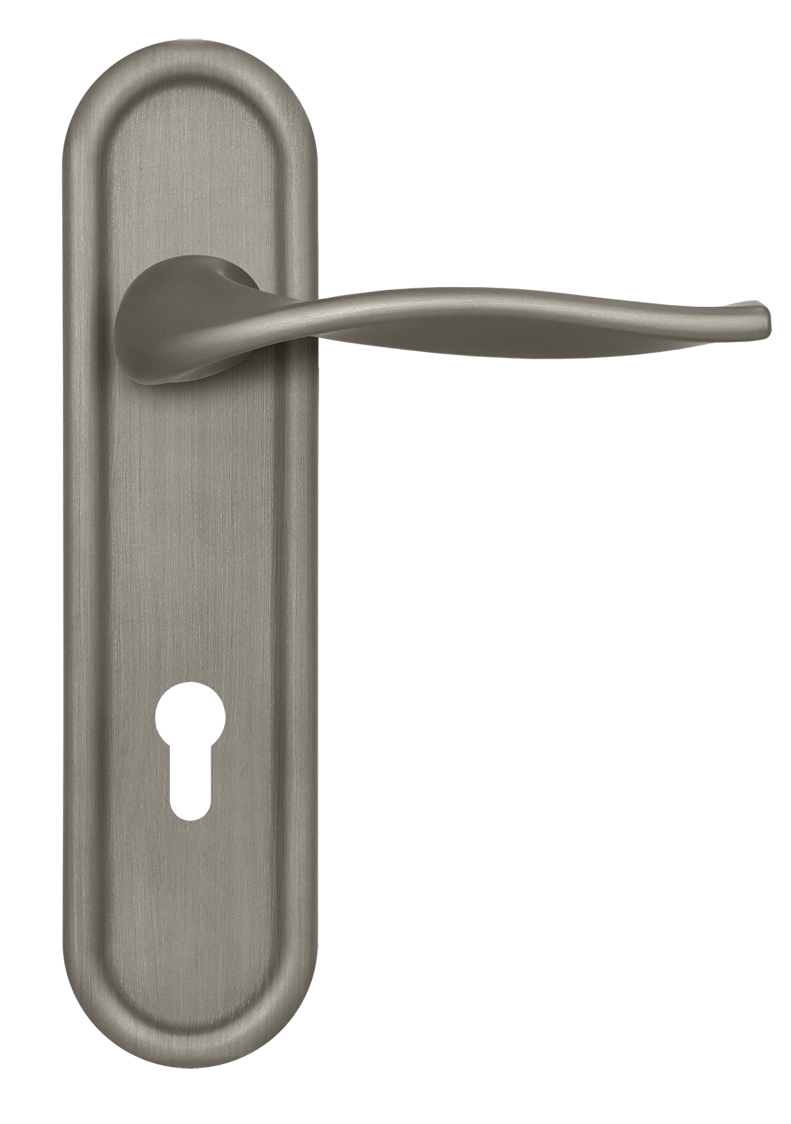 Ручка дверная SKYSCRAPER PLR KH SMI на планке под ключевой цилиндр, цвет Весенняя дымка/Spring Mist фото купить Хабаровск