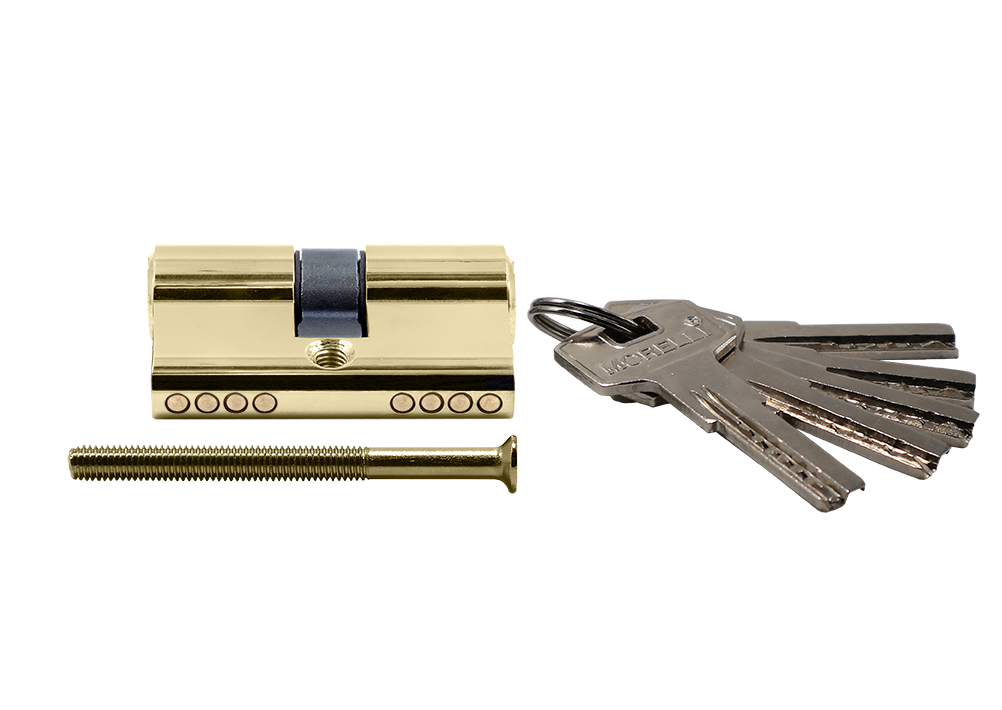 Ключевой цилиндр высокой секретности HS 50C PG (50мм), цвет золото фото купить в Хабаровске