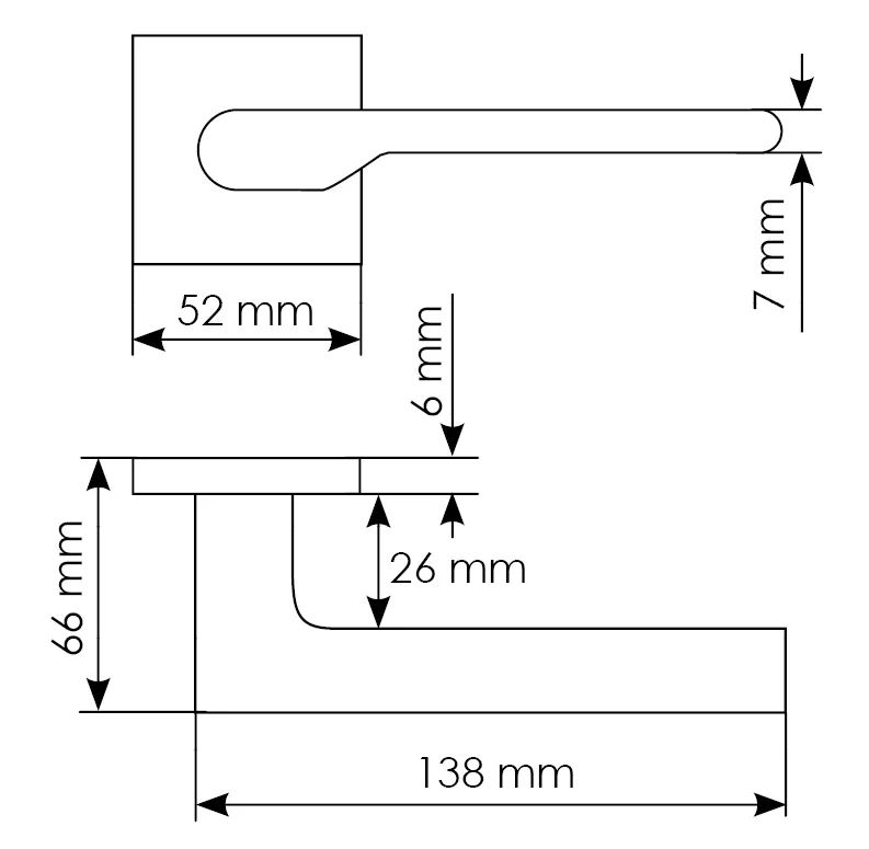 Комплект дверных ручек MH-53-S6 W + защёлка бесшумная M1895 W + петли врезные универсальные MSN 100X70X2.5-4BB W (2шт), цвет белый фото купить в Хабаровске