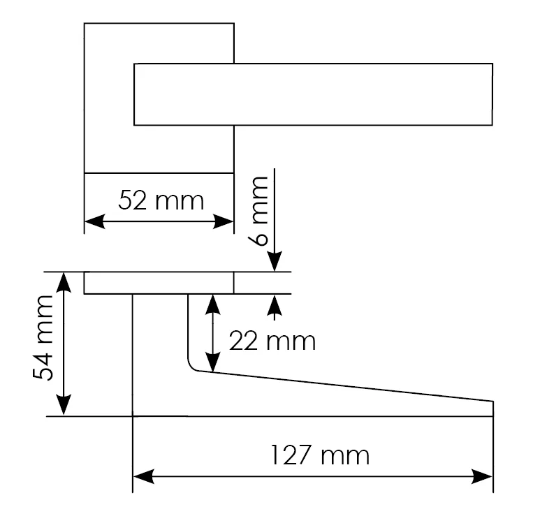 Комплект дверных ручек MH-54-S6 BL с заверткой MH-WC-S6 BL + замок M1895 BL, цвет черный фотомореллиХабаровск