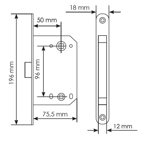 Комплект дверных ручек MH-54-S6 BL с заверткой MH-WC-S6 BL + замок M1895 BL, цвет черный фото дверная фурнитура Хабаровск