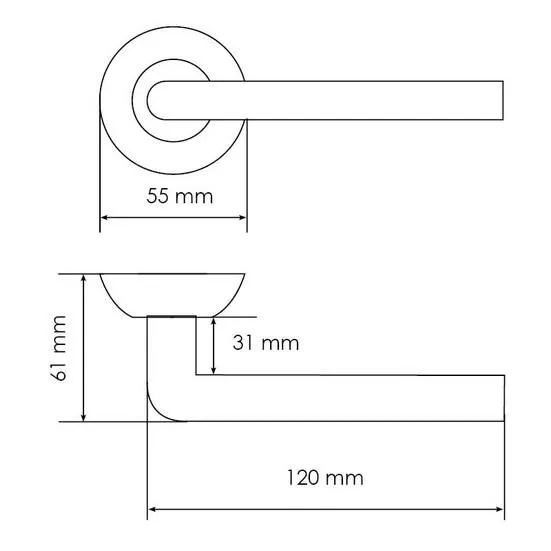 Комплект дверных ручек MH-03 BL с заверткой MH-WC BL + магнитный замок M1895 BL, цвет черный  фотомореллиХабаровск