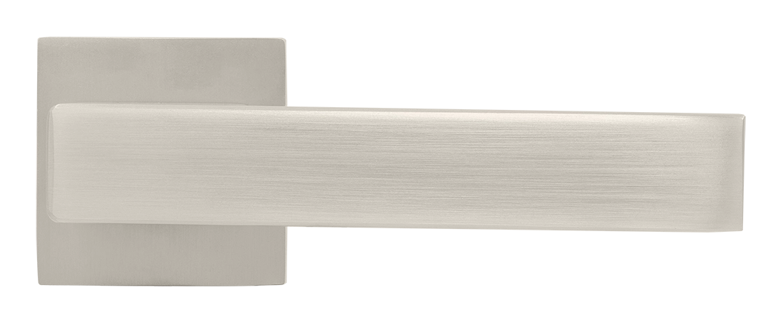 Ручка дверная LOT MH-56-S6 MSN раздельная на квадратной розетке 6 мм, цвет матовый сатинированный никель, ЦАМ фото купить в Хабаровске