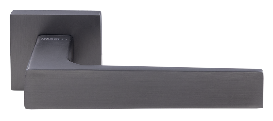 Ручка дверная MIRA  MH-54-S6 GR раздельная на квадратной розетке, цвет графит, ЦАМ фото купить Хабаровск