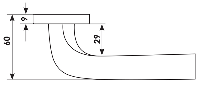 Ручка дверная COMETA R5 NIS раздельная на круглой розетке, цвет - матовый никель, ЦАМ фото фурнитура Хабаровск