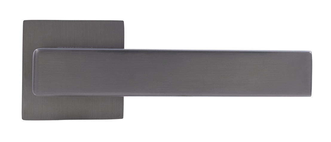 Ручка дверная LOT MH-56-S6 GR раздельная на квадратной розетке 6 мм, цвет графит, ЦАМ фото купить в Хабаровске