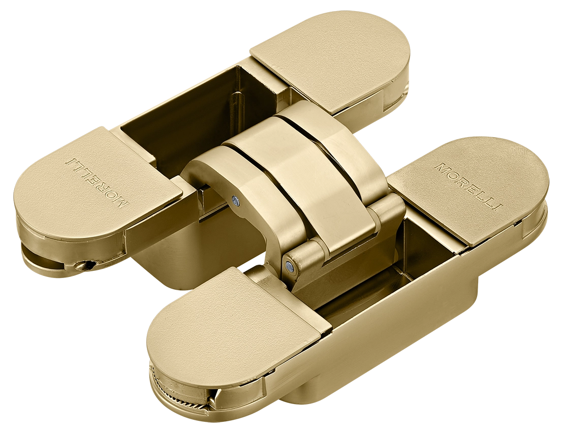 Петля скрытая HH-24 MSG врезная с 3D-регулировкой вес полотна до 40 кг, цвет матовое сатинированное золото фото купить Хабаровск