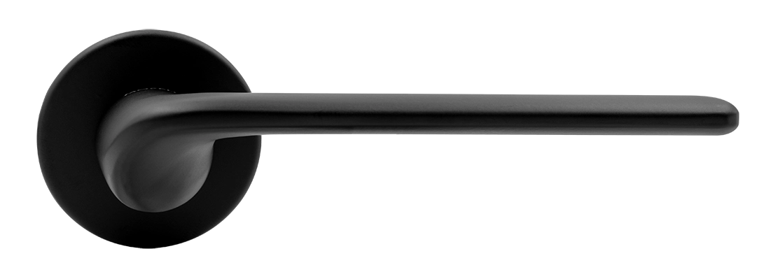 Ручка дверная TOMORROW R5 NERO-ST на круглой розетке, цвет черный soft-touch, ЦАМ фото купить в Хабаровске