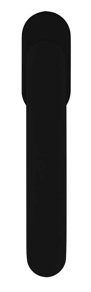 Ручка оконная LE BOAT W1 NERO-ST на прямоугольной розетке, цвет черный soft-touch, латунь фото купить в Хабаровске