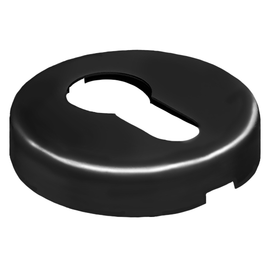 Накладка LUX-KH-R3 NERO-ST на ключевой цилиндр, на круглой розетке цвет черный soft touch фото купить Хабаровск
