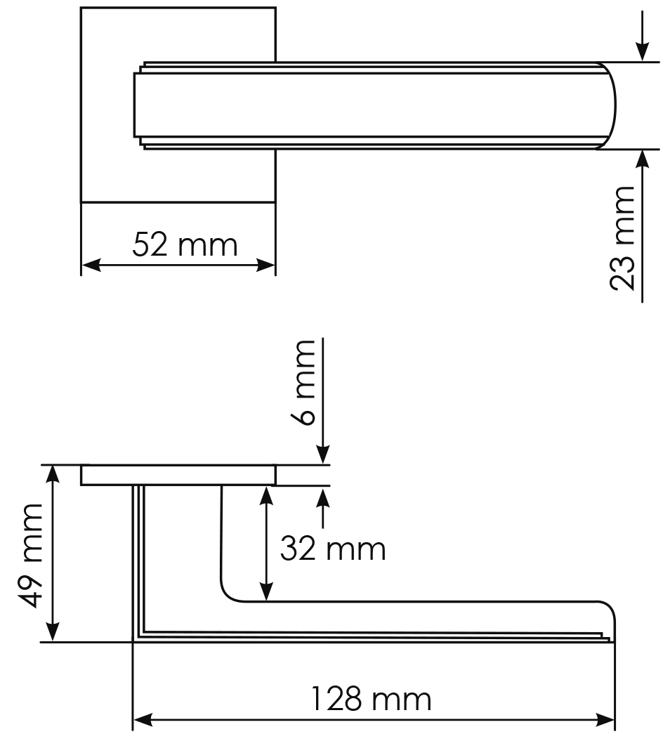 Ручка дверная MH-64-S6 FTG STEPS на квадратной розетке 6 мм, цвет матовое итальянское золото фото 3 Ручка дверная MH-64-S6 FTG STEPS на квадратной розетке 6 мм, цвет матовое итальянское золото фото фурнитура Хабаровск