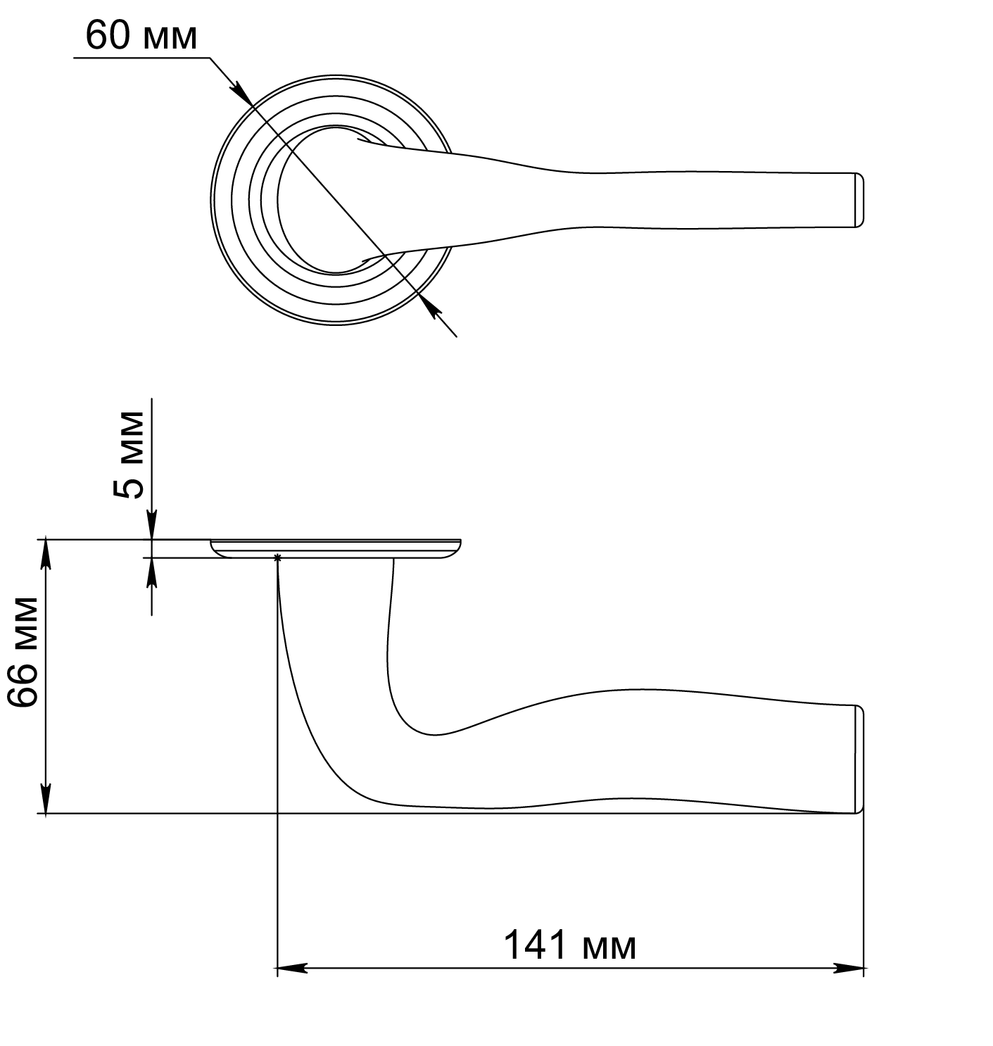 Ручка дверная LVB R7 AH на круглой розетке, цвет Осенний мёд/Autumn Honey фото фурнитура Хабаровск