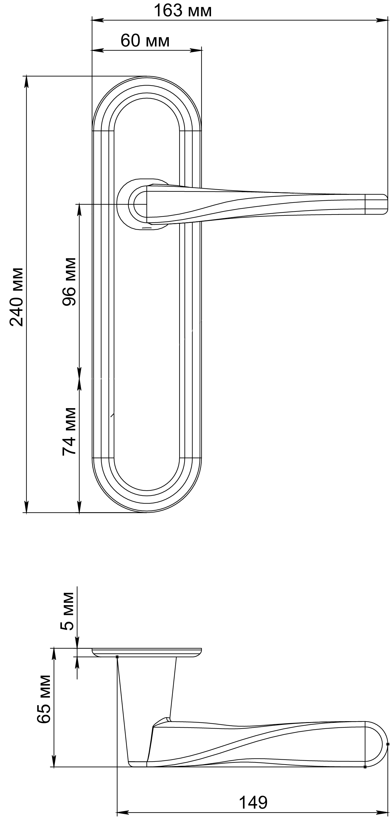 Ручка дверная THE OLYMPICS PLR WF на планке, цвет Зимняя стужа/Winter Frost фото фурнитура Хабаровск