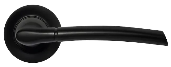 ПИЗА, ручка дверная MH-06 BL, цвет - черный фото купить в Хабаровске