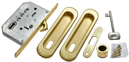 MHS150 L SG, комплект для раздвижных дверей, цвет - мат.золото фото купить Хабаровск