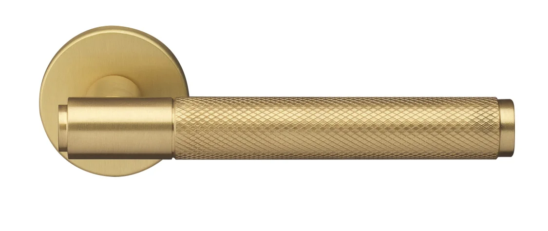 BRIDGE R6 OSA, ручка дверная с усиленной розеткой, цвет -  матовое золото фото купить Хабаровск