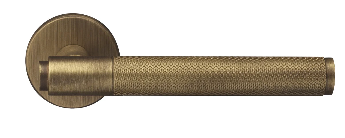 BRIDGE R6 BGO, ручка дверная с усиленной розеткой, цвет -  матовая бронза фото купить Хабаровск