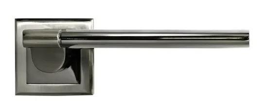 AGBAR, ручка дверная MH-21 SN/BN-S, на квадратной накладке, цвет - бел. никель/черн. никель фото купить в Хабаровске