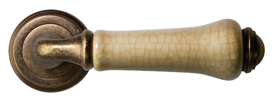 UMBERTO, ручка дверная MH-41-CLASSIC OMB/CH, цвет-старая мат.бронза/шампань фото купить в Хабаровске