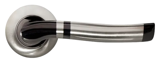 ФОНТАН, ручка дверная MH-04 SN/BN, цвет - бел. никель/черн. никель фото купить в Хабаровске