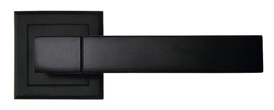 FUKOKU, ручка дверная на квадратной накладке MH-28 BL-S, цвет - черный фото купить в Хабаровске